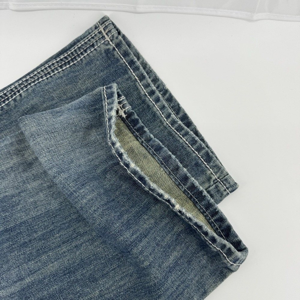 Rock & Roll Denim Jeans Mens 36x30 Blue Pistol Regular Fit Stackable Bootcut - Picture 11 of 16